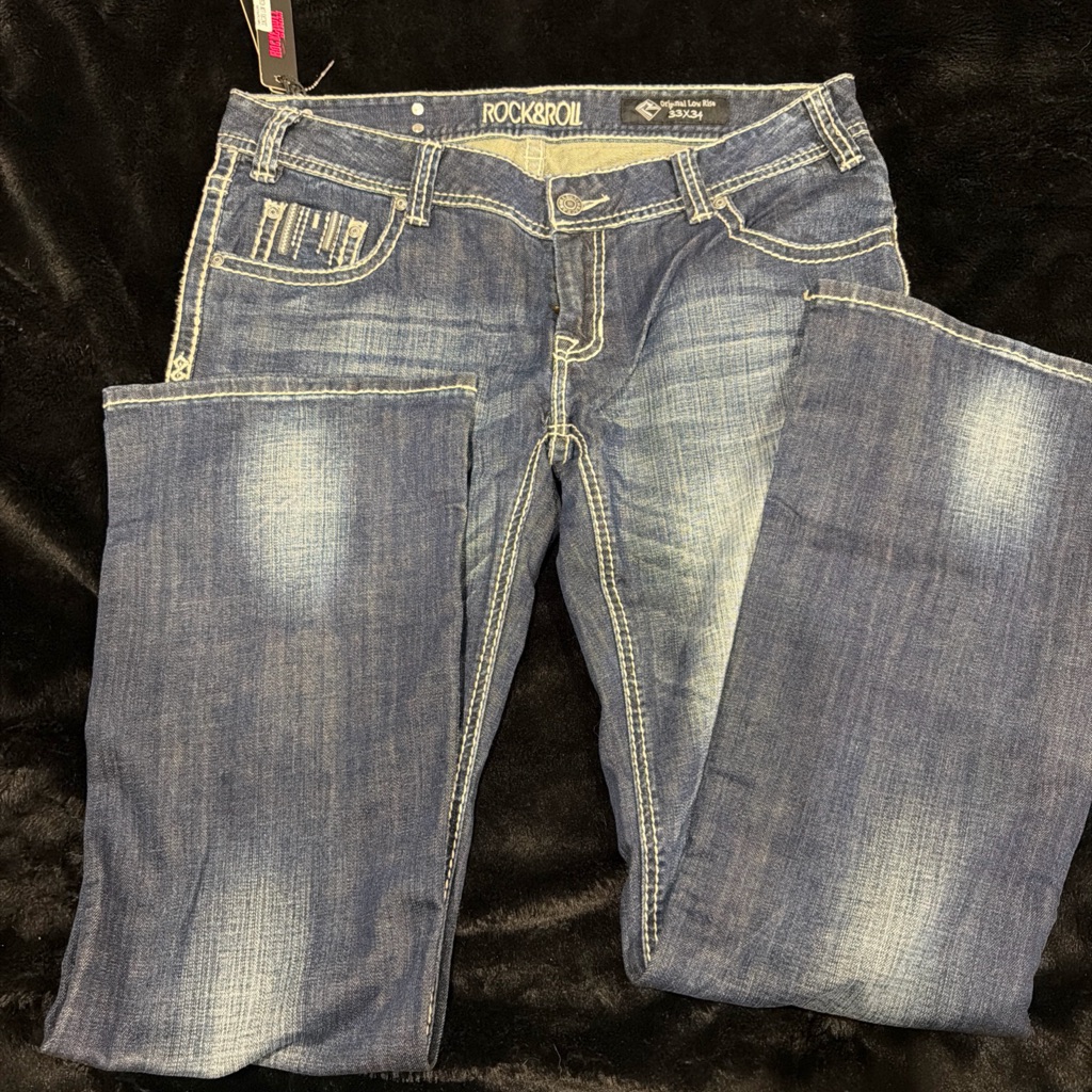 Rock And Roll Women’s Denim Original Low Rise 33x34 Nwt